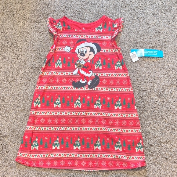 Mickey Christmas Pajama Gown 9/10 - Picture 1 of 6